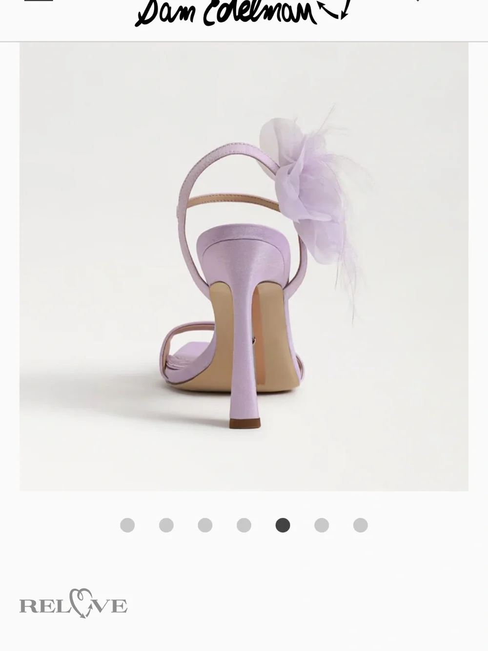 Sam Edelman 8.5 LEANA FLOWER STRAP DRESS SANDAL lilac